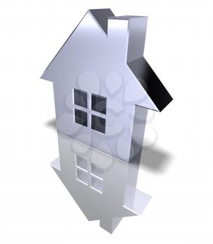 Royalty Free 3d Clipart Image of a House