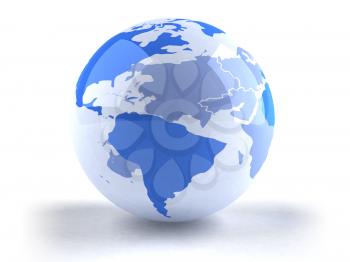 Royalty Free 3d Clipart Image of a Globe