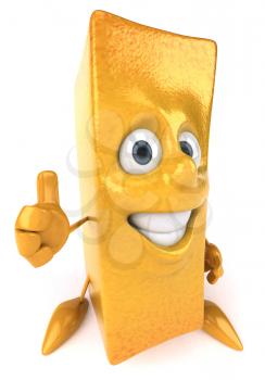 Royalty Free Clipart Image of a French Fry Giving a Thumbs Up