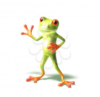 Royalty Free 3d Clipart Image of a Frog