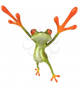frog leaping clipart