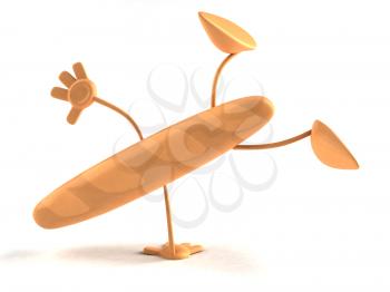 Royalty Free 3d Clipart Image of a Baguette