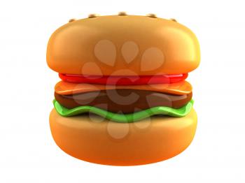 Royalty Free 3d Clipart Image of a Hamburger