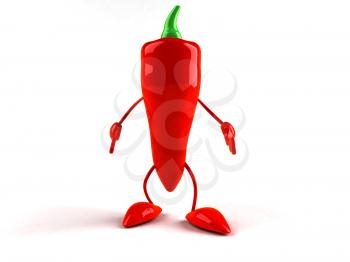 Royalty Free 3d Clipart Image of a Red Pepper