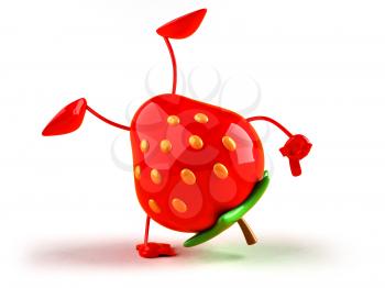 Royalty Free 3d Clipart Image of a Strawberry