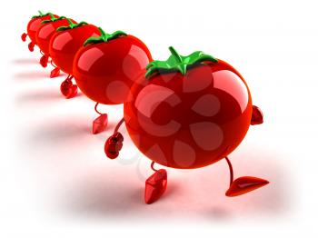 Royalty Free 3d Clipart Image of Tomatoes