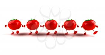 Royalty Free 3d Clipart Image of Tomatoes