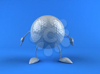 Royalty Free 3d Clipart Image of a Golf Ball