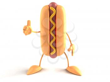 Royalty Free 3d Clipart Image of a Hotdog