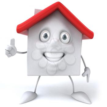 Royalty Free 3d Clipart Image of a House