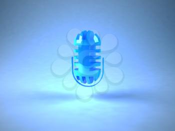 Royalty Free 3d Clipart Image of a Microphone