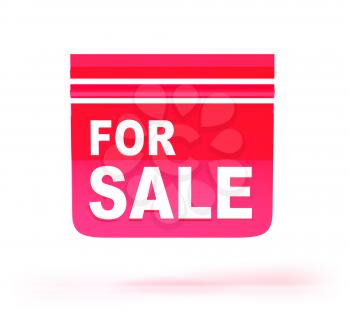 Royalty Free 3d Clipart Image of a For Sale Sign