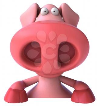 Royalty Free Clipart Image of a Pig