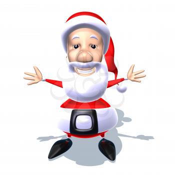 Royalty Free 3d Clipart Image of Santa