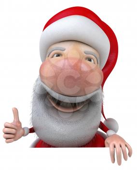 Royalty Free 3d Clipart Image of Santa