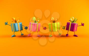 Royalty Free 3d Clipart Image of Gifts