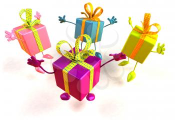 Royalty Free 3d Clipart Image of Gifts