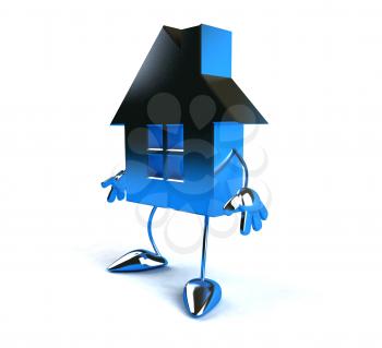 Royalty Free 3d Clipart Image of a House