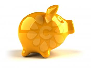 Royalty Free 3d Clipart Image of a Piggy Bank