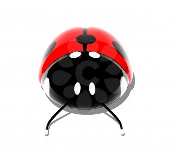 Royalty Free 3d Clipart Image of a Ladybug Computer Mouse