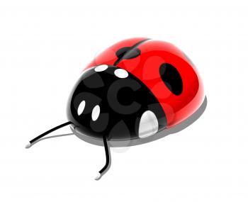 Royalty Free 3d Clipart Image of a Ladybug Computer Mouse