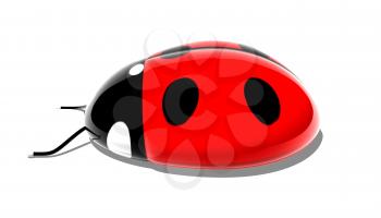 Royalty Free 3d Clipart Image of a Ladybug Computer Mouse