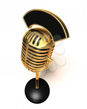 Royalty Free 3d Clipart Image of a Microphone