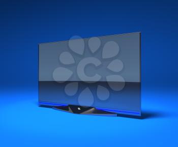 Royalty Free 3d Clipart Image of a Big Screen TV