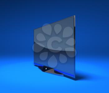 Royalty Free 3d Clipart Image of a Big Screen TV