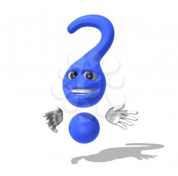 Royalty Free 3d Clipart Image of a Question Mark