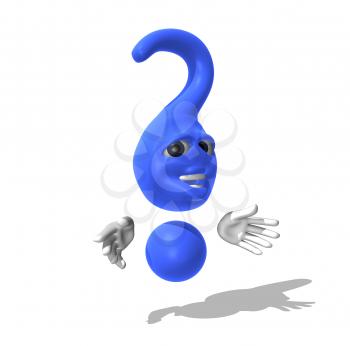 Royalty Free 3d Clipart Image of a Question Mark