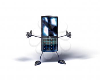 Royalty Free 3d Clipart Image of a Cell Phone