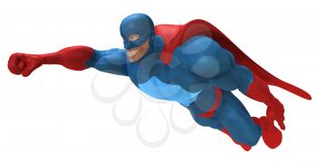 Royalty Free 3d Clipart Image of a Superhero