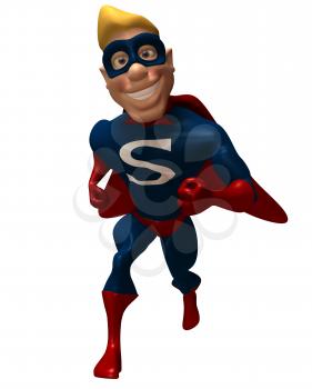 Royalty Free 3d Clipart Image of a Superhero