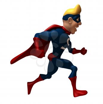 Royalty Free 3d Clipart Image of a Superhero