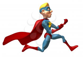 Royalty Free 3d Clipart Image of a Superhero