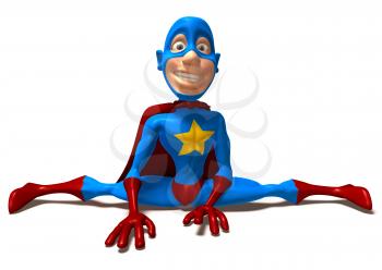 Royalty Free 3d Clipart Image of a Superhero