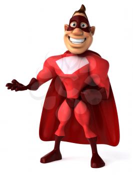 Royalty Free Clipart Image of a Superhero