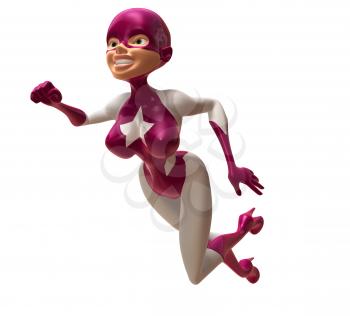 Royalty Free 3d Clipart Image of a Superwoman