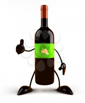 Royalty Free 3d Clipart Image of Wine