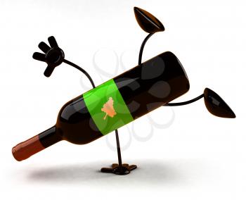 Royalty Free 3d Clipart Image of Wine