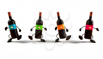 Royalty Free 3d Clipart Image of Wine