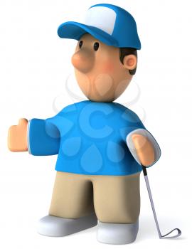 Royalty Free Clipart Image of a Golfer