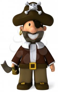 Royalty Free Clipart Image of a Pirate