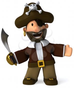 Royalty Free Clipart Image of a Pirate