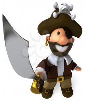 Royalty Free Clipart Image of a Pirate