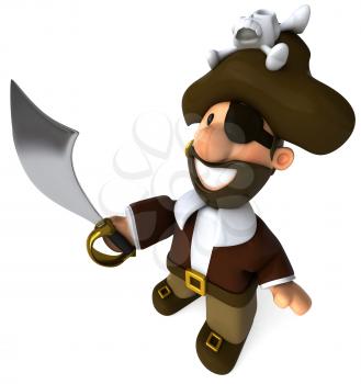 Royalty Free Clipart Image of a Pirate