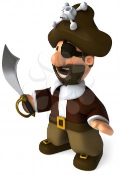 Royalty Free Clipart Image of a Pirate