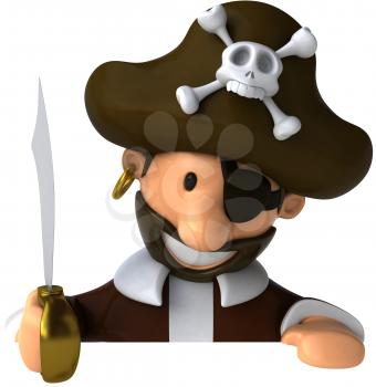 Royalty Free Clipart Image of a Pirate