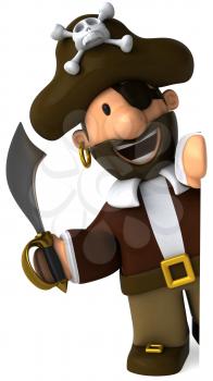 Royalty Free Clipart Image of a Pirate